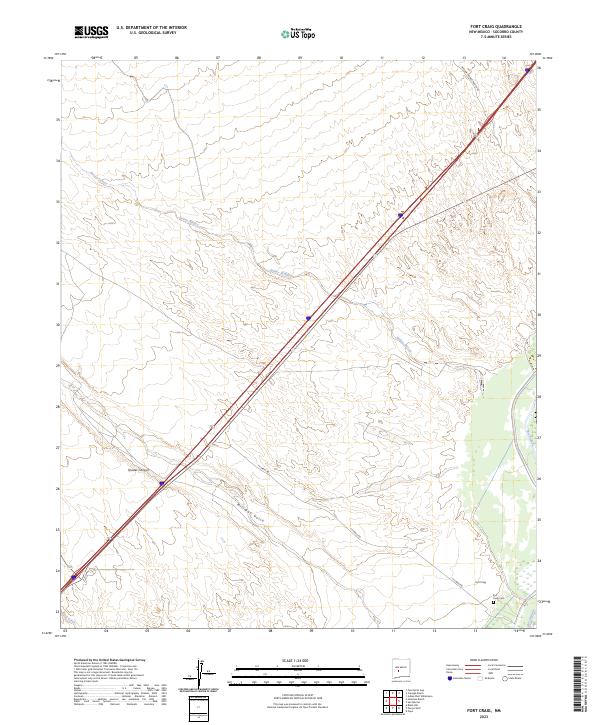 Fort Craig topographic map thumbnail