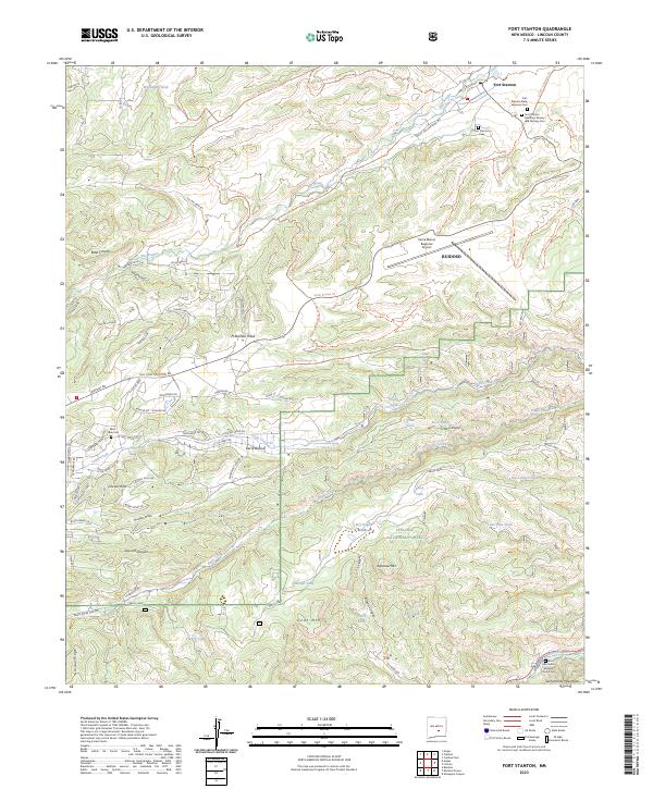 Fort Stanton topographic map thumbnail