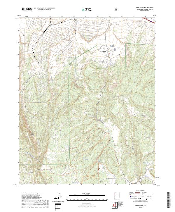 Fort Wingate topographic map thumbnail