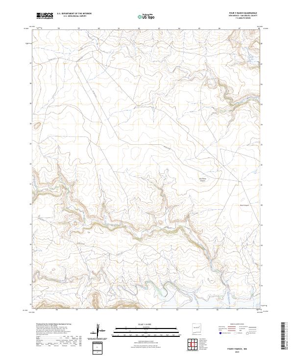 Four V Ranch topographic map thumbnail