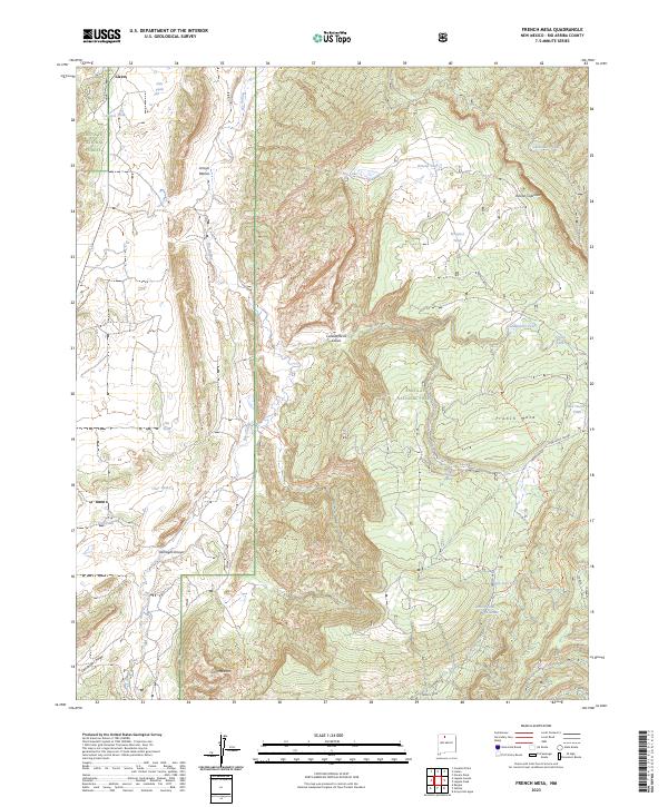 French Mesa topographic map thumbnail