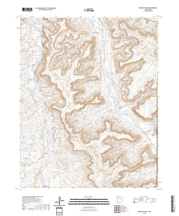 Fresno Canyon topographic map thumbnail