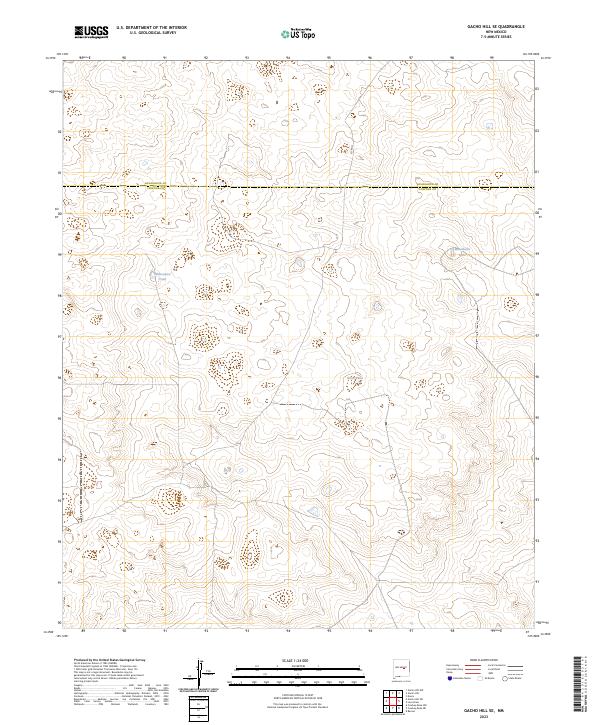 Gacho Hill SE topographic map thumbnail