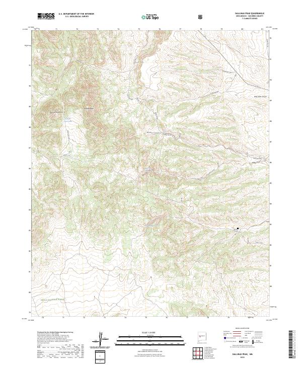 Gallinas Peak topographic map thumbnail