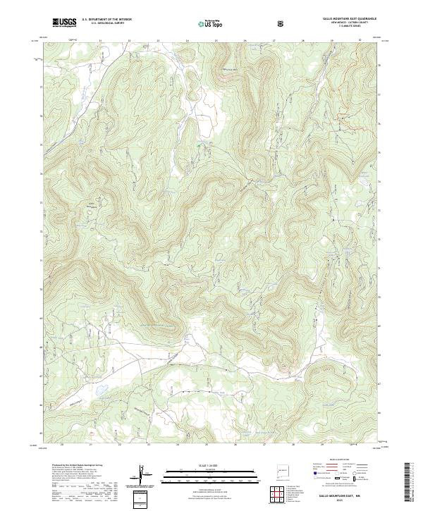 Gallo Mountains East topographic map thumbnail