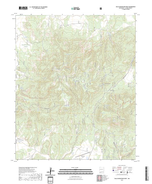 Gallo Mountains West topographic map thumbnail