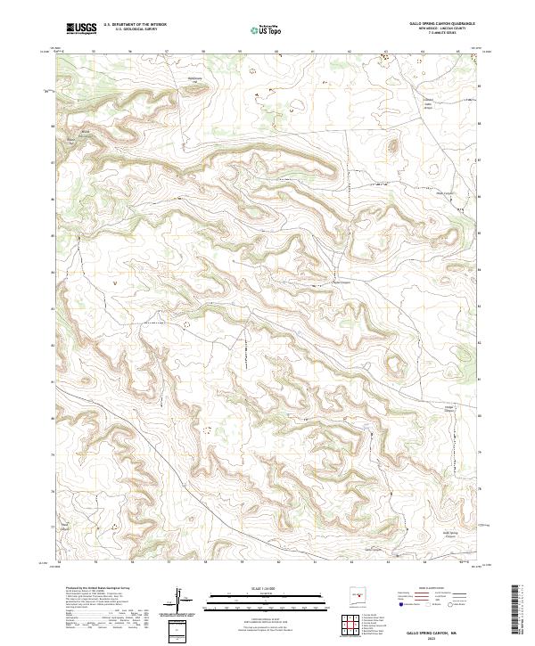 Gallo Spring Canyon topographic map thumbnail