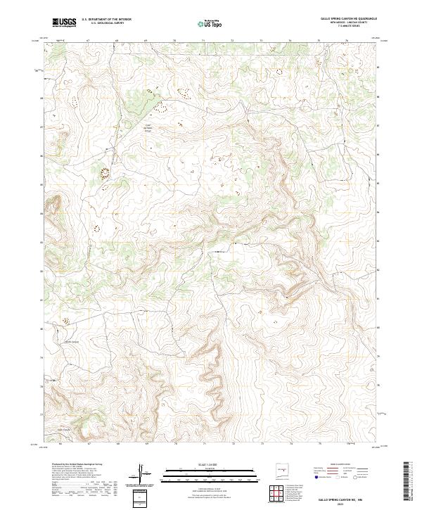 Gallo Spring Canyon NE topographic map thumbnail