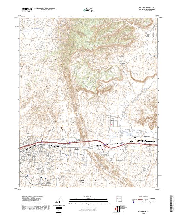 Gallup East topographic map thumbnail