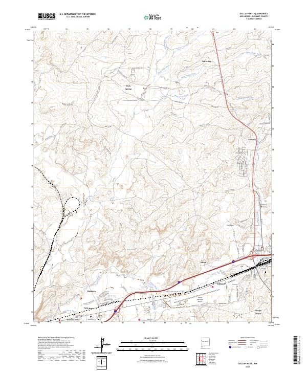 Gallup West topographic map thumbnail