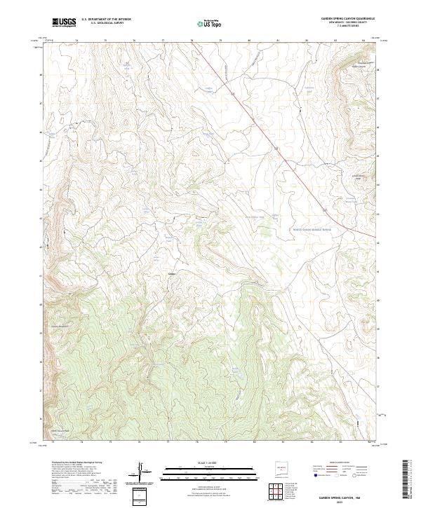 Garden Spring Canyon topographic map thumbnail