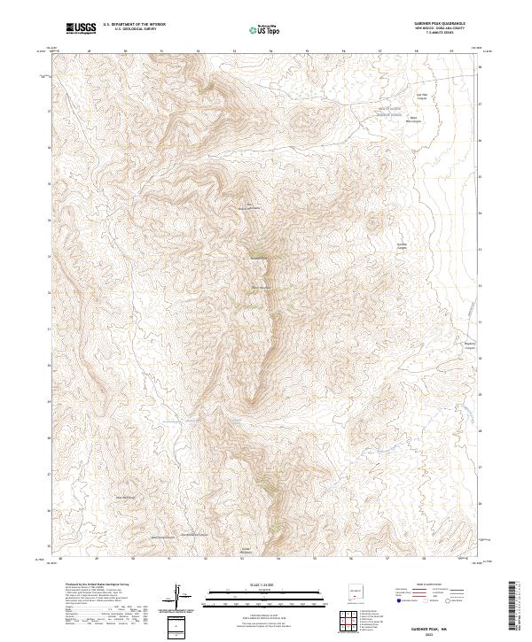 Gardner Peak topographic map thumbnail