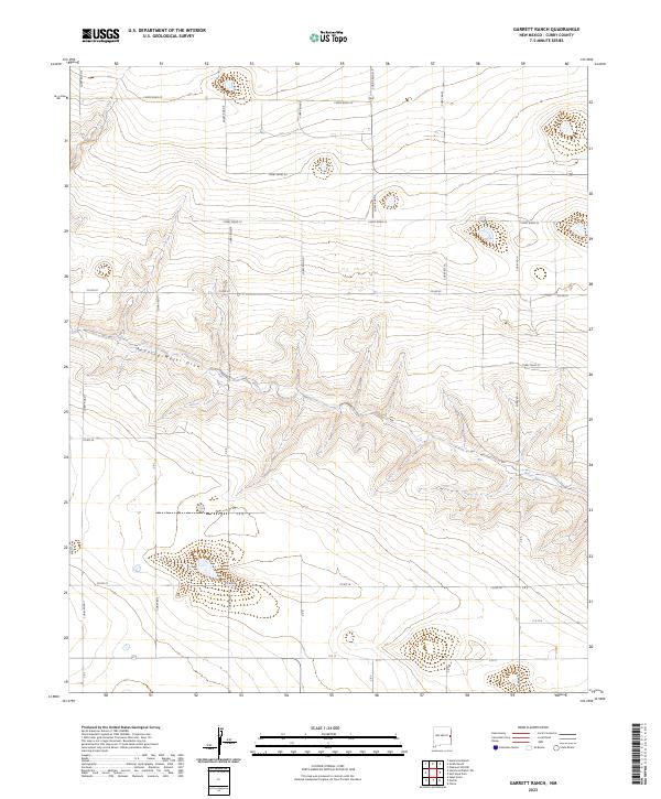 Garrett Ranch topographic map thumbnail