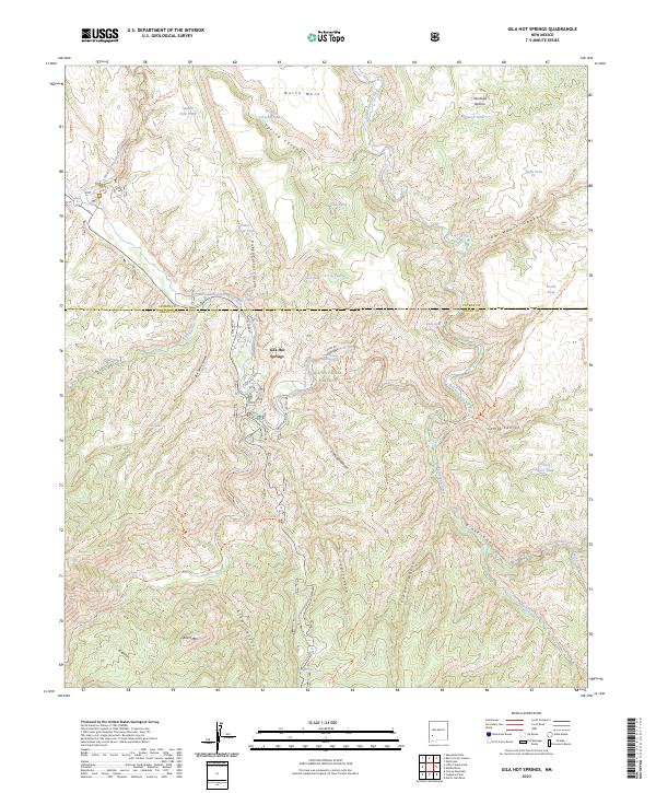 Gila Hot Springs topographic map thumbnail