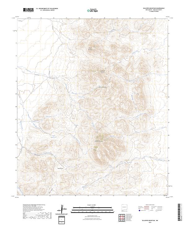 Gillespie Mountain topographic map thumbnail