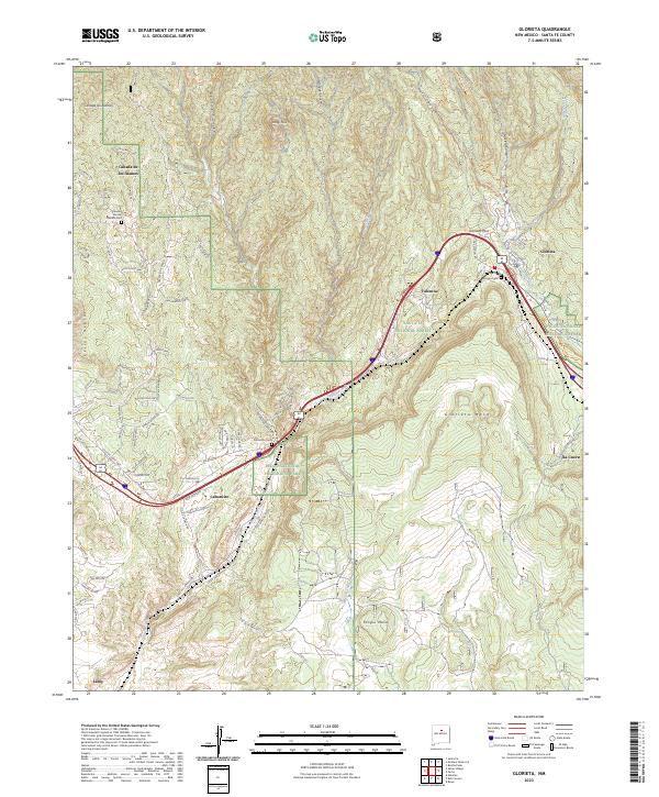 Glorieta topographic map thumbnail