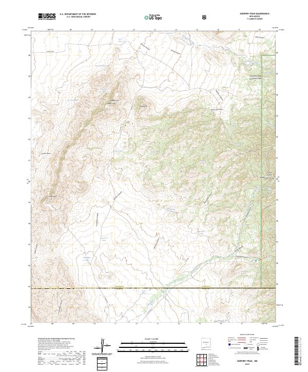 Godfrey Peak topographic map thumbnail