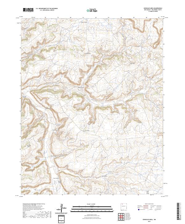 Gonzales Mesa topographic map thumbnail
