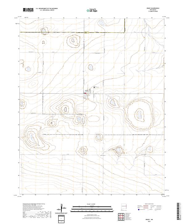 Grady topographic map thumbnail