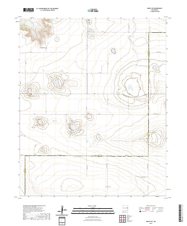 Grady SW topographic map thumbnail