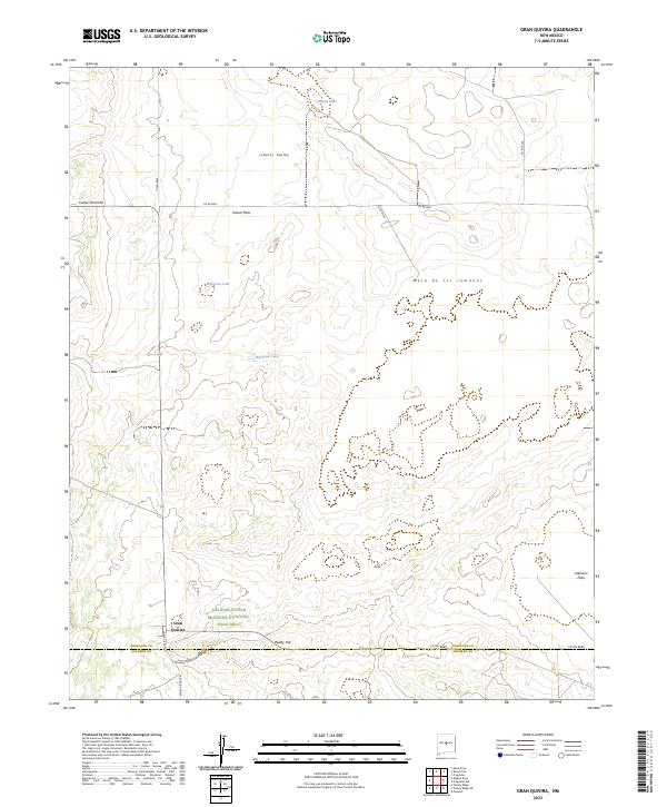 Gran Quivira topographic map thumbnail