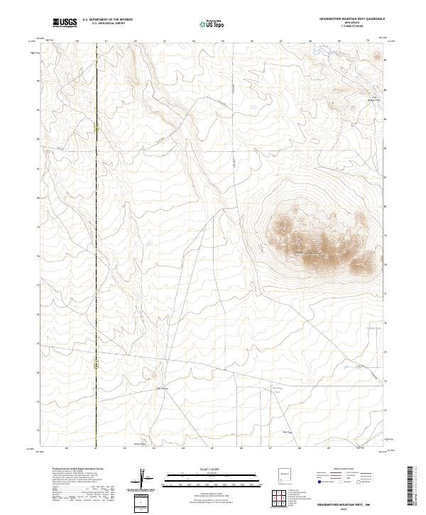 Grandmother Mountain West topographic map thumbnail
