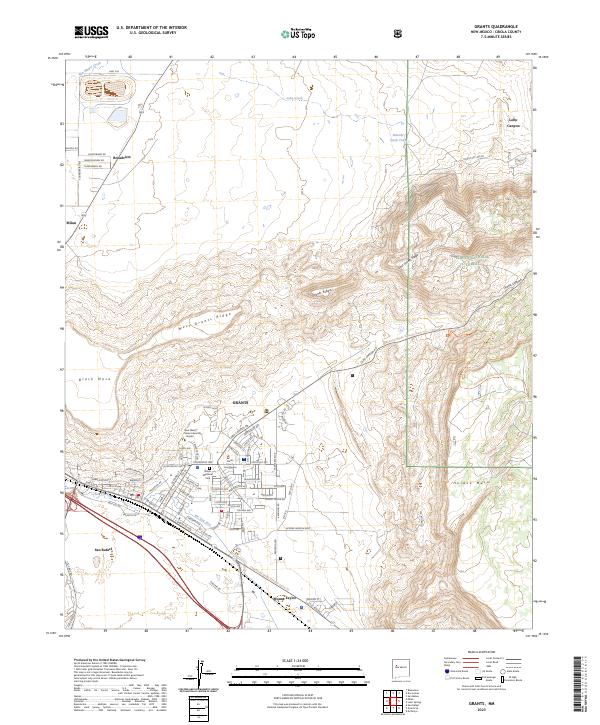 Grants topographic map thumbnail