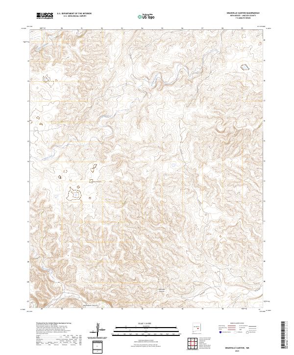 Granville Canyon topographic map thumbnail