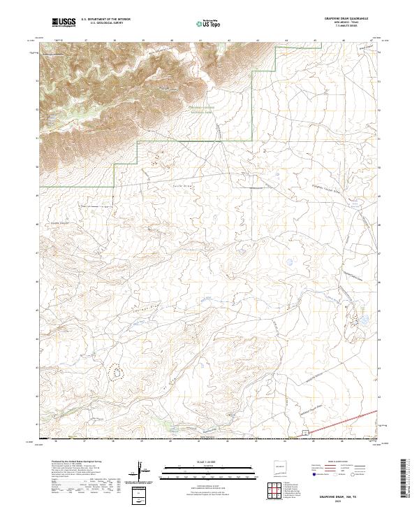 Grapevine Draw topographic map thumbnail