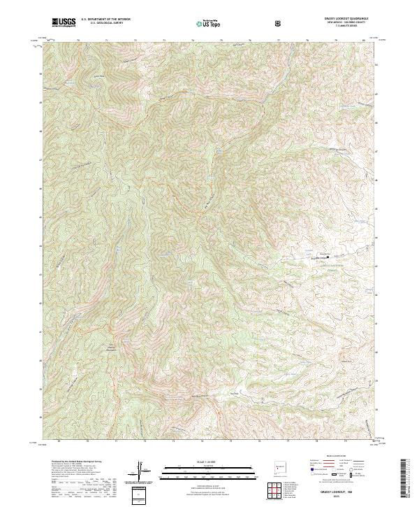 Grassy Lookout topographic map thumbnail