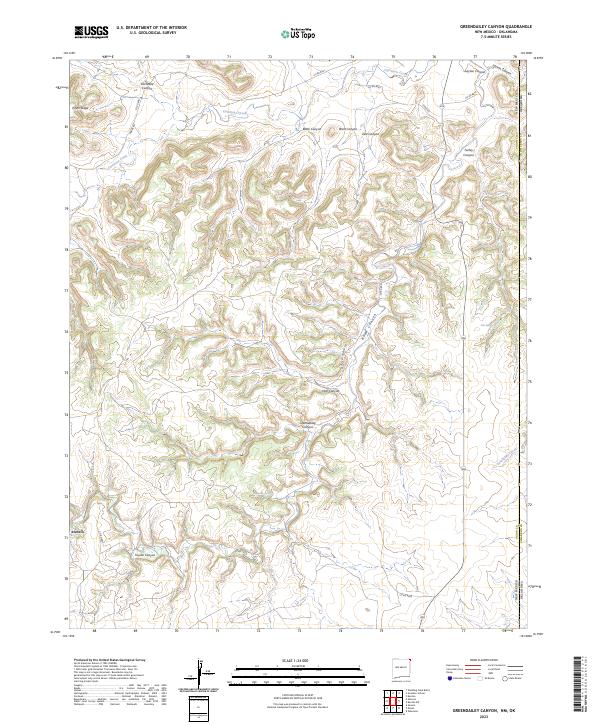 Greendailey Canyon topographic map thumbnail
