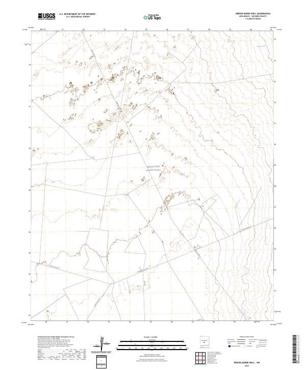 Greens Baber Well topographic map thumbnail