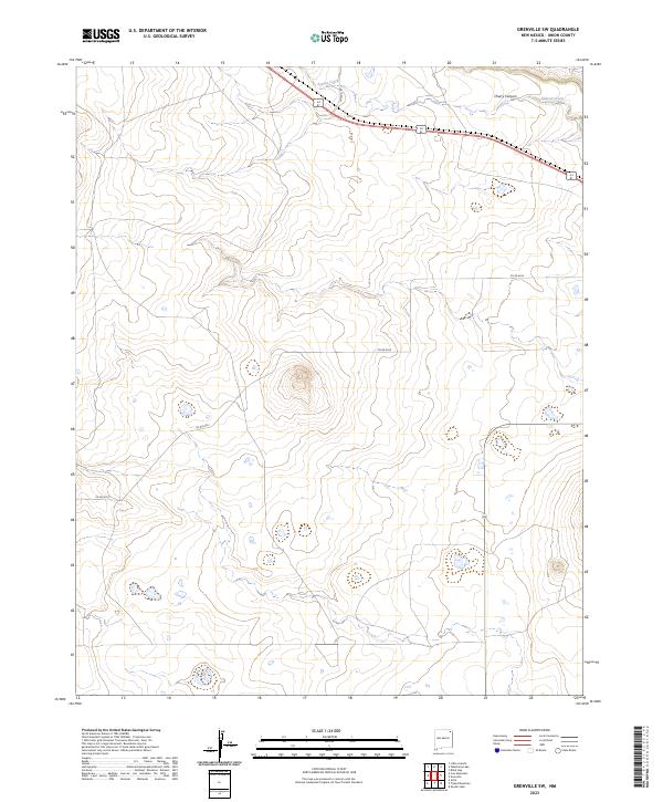 Grenville SW topographic map thumbnail
