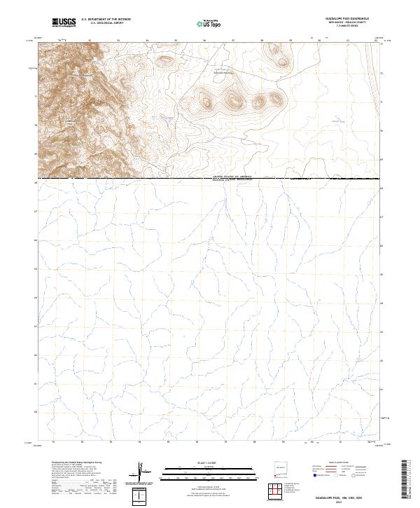 Guadalupe Pass topographic map thumbnail