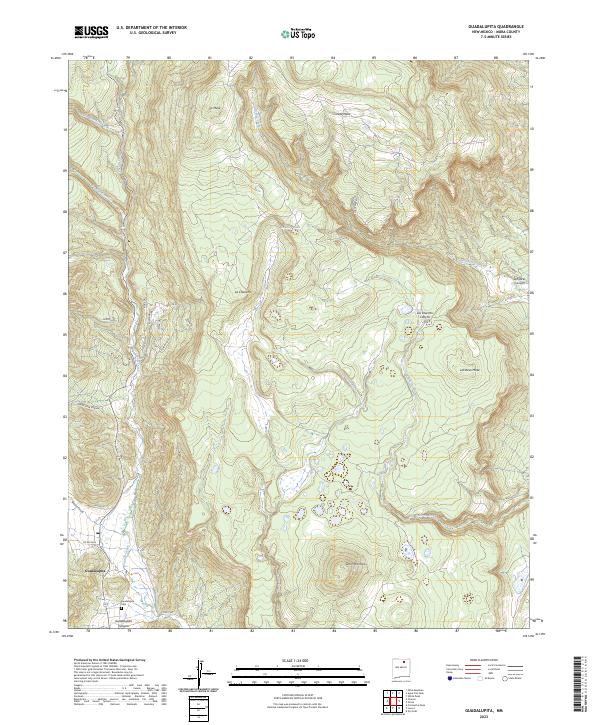 Guadalupita topographic map thumbnail