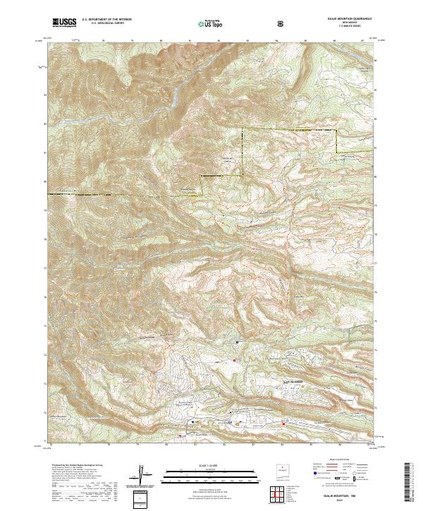 Guaje Mountain topographic map thumbnail