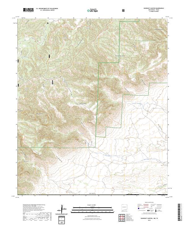Gunsight Canyon topographic map thumbnail