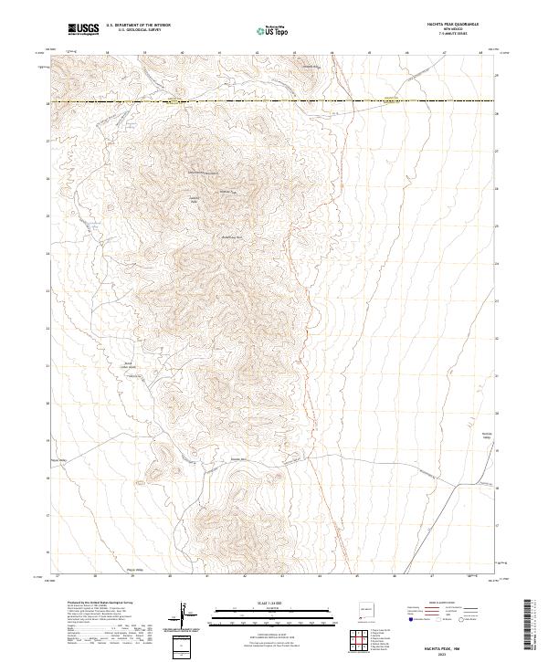 Hachita Peak topographic map thumbnail