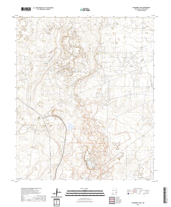 Hackberry Lake topographic map thumbnail