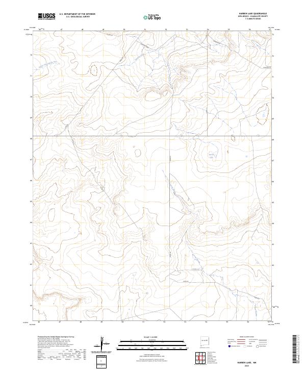 Harben Lake topographic map thumbnail