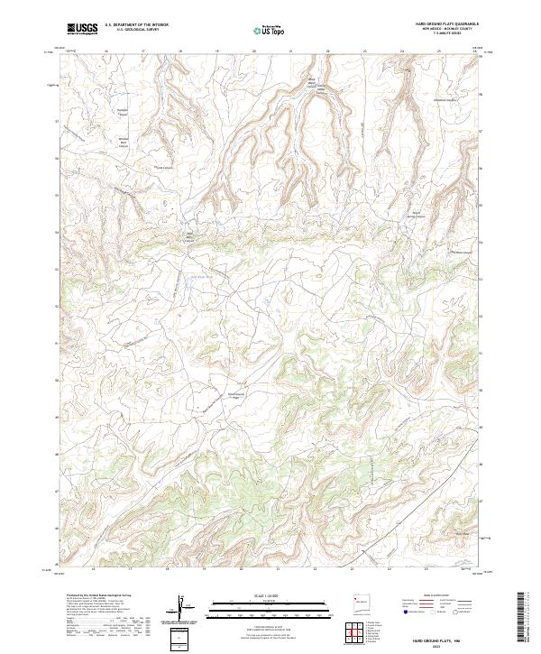 Hard Ground Flats topographic map thumbnail