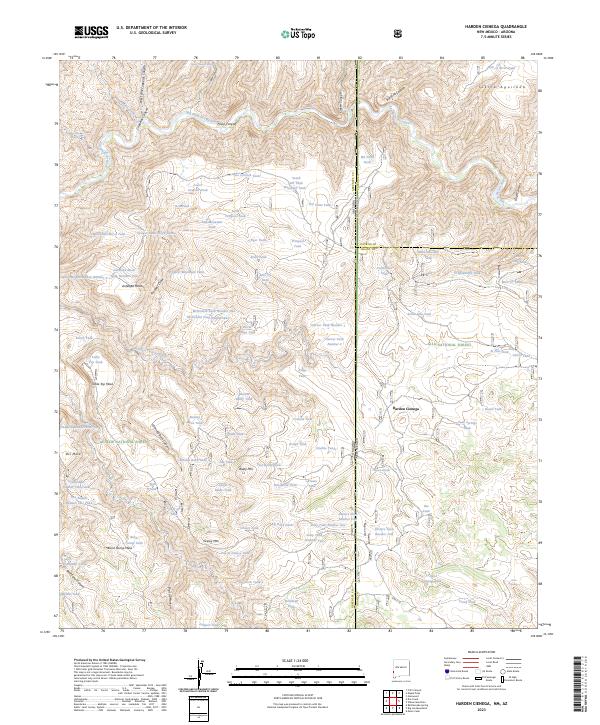 Harden Cienega topographic map thumbnail