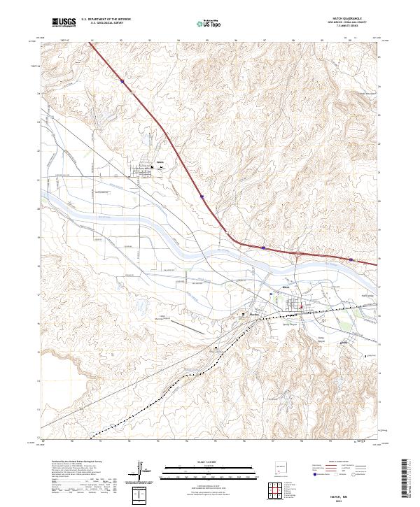 Hatch topographic map thumbnail