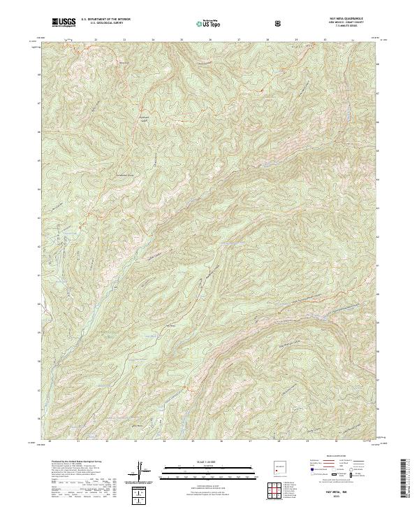 Hay Mesa topographic map thumbnail