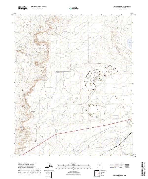 Haystack Mountain topographic map thumbnail