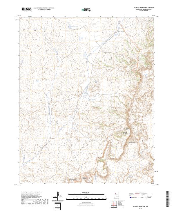 Headcut Reservoir topographic map thumbnail