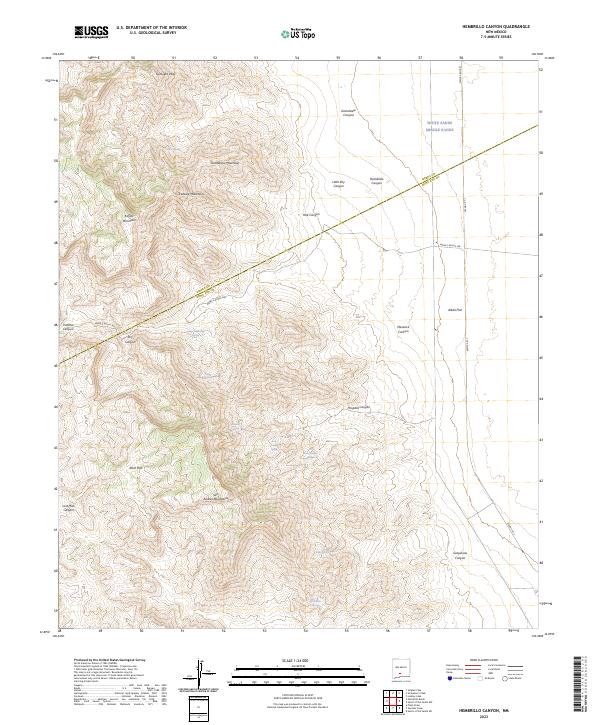 Hembrillo Canyon topographic map thumbnail