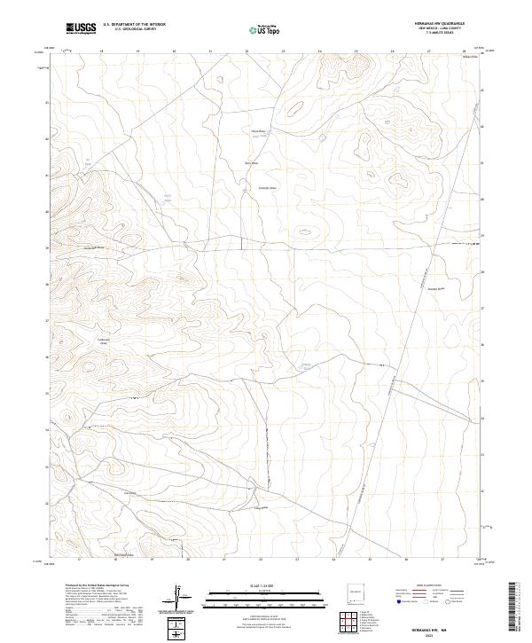 Hermanas NW topographic map thumbnail