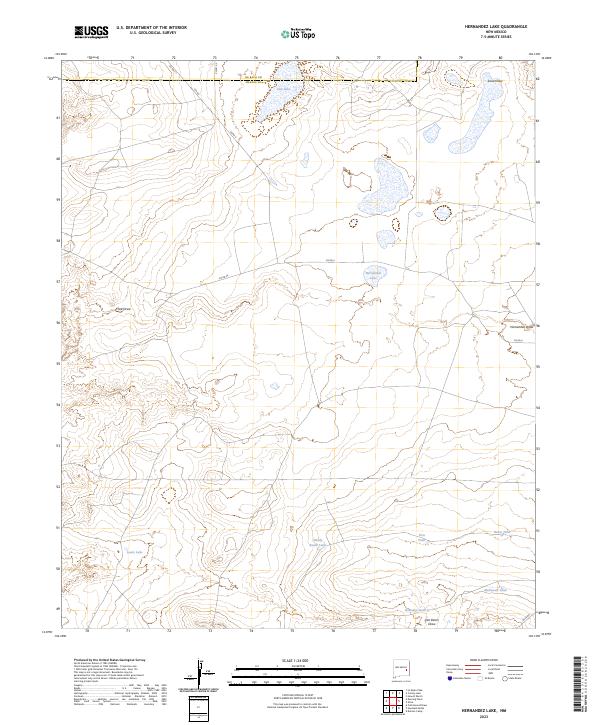 Hernandez Lake topographic map thumbnail
