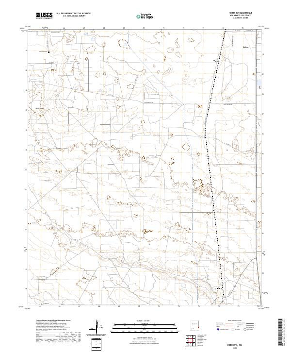Hobbs SW topographic map thumbnail